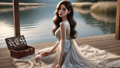 Na-ri on a Picnic Date, waiting for Nate