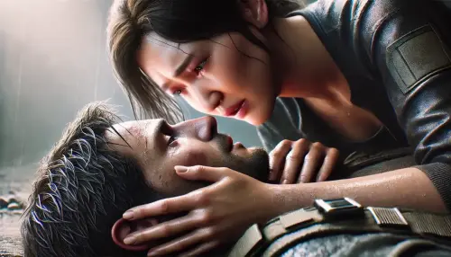 Na-ri watching Nate die